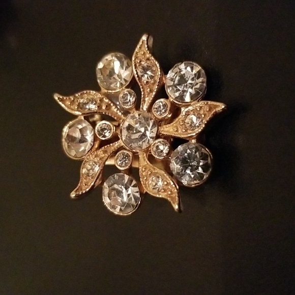 Vintage Signed Charel Rhinestone Gold Tone Suite - Picture 10 of 12